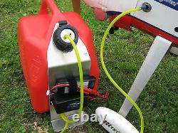 2 Gallon RC Airplane fueling jug with electric pump
