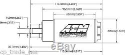 Aem 50-1220 High Flow Ethanol E85 In Tank Pump 340 Lph Universal Install Kit