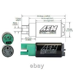 Aem High Flow E85 340lph In-tank Fuel Pump Kit 65mm 50-1220 For Subaru-suzuki