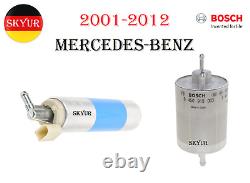 Electric Fuel Pump With Fuel Filter Kit For Mercedes W215 W220 W230 BOSCH