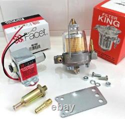 Facet 12V Electric Fuel Pump 40105 & Malpassi 67mm Filter King Regulator 8mm kit
