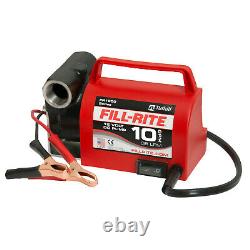 Fill-Rite FR1612 12V 10 GPM Portable Fuel Transfer Pump with Power Cord, Red