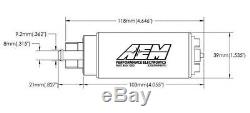 GENUINE AEM 50-1000 340LPH High Performance Intank EFI Fuel Pump + Install Kit