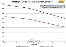 GENUINE AEM 50-1000 340LPH High Performance Intank EFI Fuel Pump + Install Kit