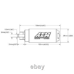 GENUINE AEM 50-1200 340LPH E85 Performance Intank Fuel Pump +Install Kit Ethanol