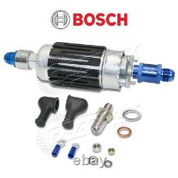 GENUINE Bosch 0580464200 200LPH Fuel Pump +8AN In/Out +Check Valve Fittings