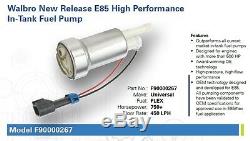 GENUINE WALBRO 450LPH High Performance Fuel Pump + Install Kit F90000267 E85 NEW