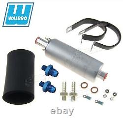 GENUINE WALBRO/TI Ext Inline Fuel Pump +6AN Fittings Installation Kit GSL393