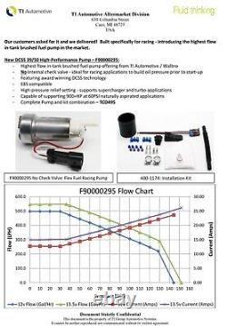 GENUINE WALBRO/TI F90000295 535LPH High Performance E85 Fuel Pump +QFS 1168 Kit