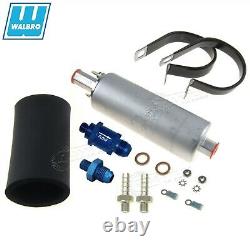 GENUINE WALBRO/TI GSL392 255LPH Inline Ext Fuel Pump +6AN Fitting +Check Valve