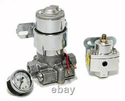 High Flow Electric Fuel Pump 140GPH Universal with Regulator & Pressure Gauge Kit