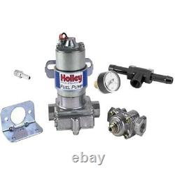 Holley 12-802-1 Blue Electric Fuel Pump/Press Gauge, 5945 Fitting