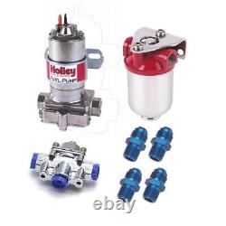 Holley 97 GPH Red Elec Fuel Pump Filter & Regulator Kit 4.5-9 psi
