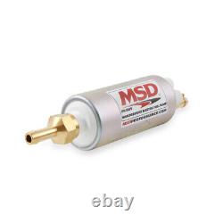 MSD Electric Fuel Pump 2225 Inline 45 gph @ 60 PSI Natural Steel Gasoline