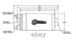 QUANTUM 380LPH External Fuel Pump with -10AN Inlet & -8AN Outlet Fittings 50-1005