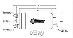 QUANTUM 380LPH Inline External Fuel Pump with 8AN Fittings 50-1005 044