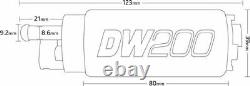 Deatschwerks Dw200 255lph Kit De Pompe À Combustible Et D'installation 2002-2007 Subaru Wrx Sti