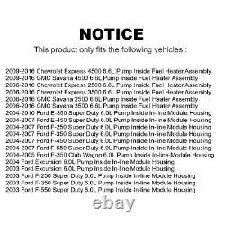 Pompe à carburant électrique AGY-00210035 pour Ford F-250 Super Duty Chevrolet F-350 3500