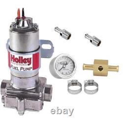 Pompe à carburant électrique Holley 12-801-1 rouge avec jauge de pression de carburant, 97 GPH