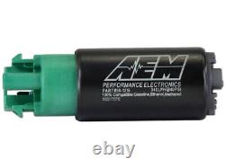 Pompe à carburant haute capacité compatible E85 AEM 50-1220 320lph dans le réservoir avec kit universel.