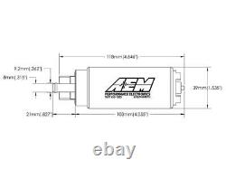 Véritable Aem 50-1000 340lph High Performance Intank Efi Fuel Pump Avec Kit D’installation
